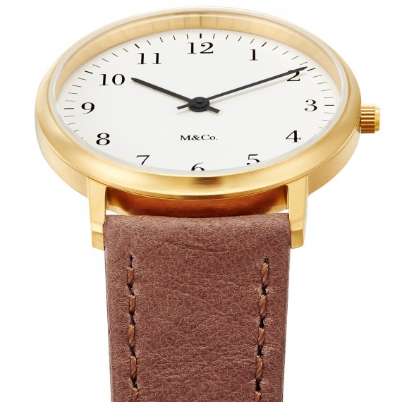 
									Projects Watch BODONI BRASS 33mm Brown Band - M&Co 