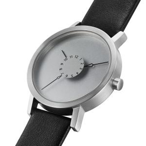 
									Projects Watch NADIR STEEL Black Leather Band