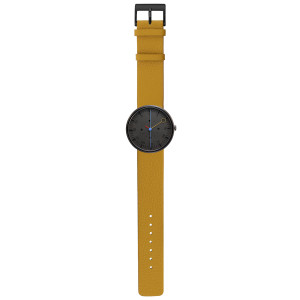 
									Optimef Watch Fărăzece Black / yellow leather strap