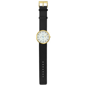 
									Optimef Watch Fărăzece Gold / black leather strap
