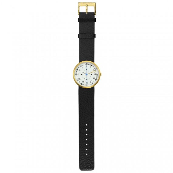 
									Optimef Watch Fărăzece Gold / black leather strap 