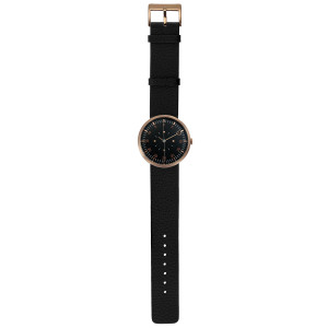 
									Optimef Watch Fărăzece Copper / black leather strap
