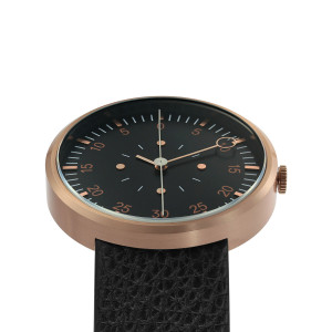 
									Optimef Watch Fărăzece Copper / black leather strap