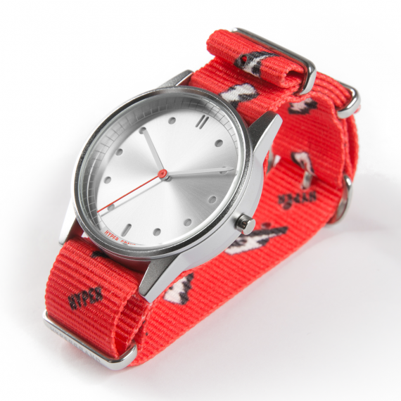 
									Hypergrand Watch 01NATO - Silver Bolton Red 38mm 
