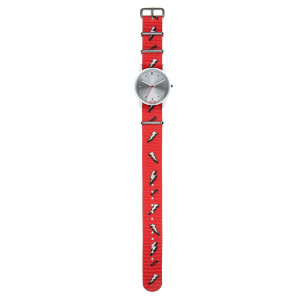 
									Hypergrand Watch 01NATO - Silver Bolton Red 38mm