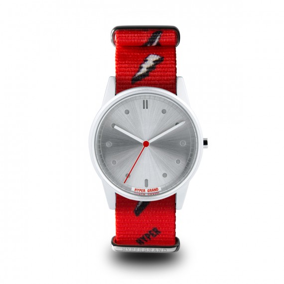 
									Hypergrand Watch 01NATO - Silver Bolton Red 38mm 