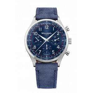 WILLIAM L. 1985 Watch Automatic Chronograph - Blue Suede (Pre-order)