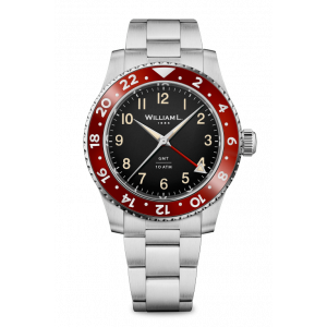 WILLIAM L. 1985 Watch GMT - Red and Metal