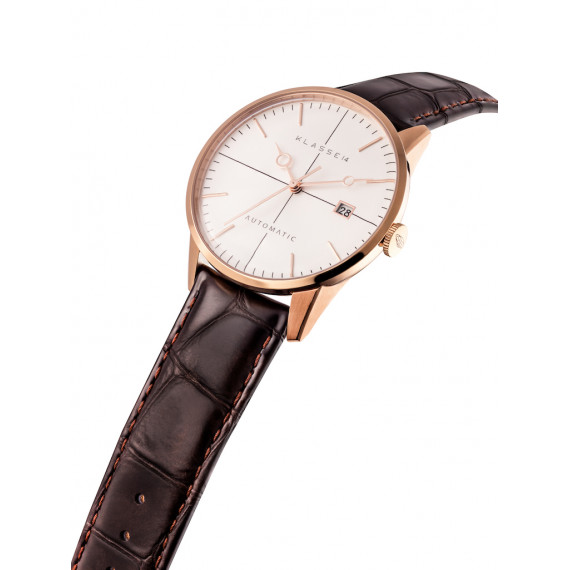 
									KLASSE14 Watch DISCO VOLANTE ROSE GOLD BROWN LEATHER 40mm AUTOMATIC 