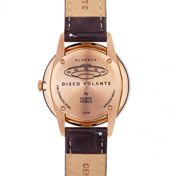 
									KLASSE14 Watch DISCO VOLANTE ROSE GOLD BROWN LEATHER 36mm 