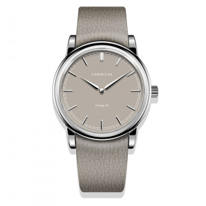 Corniche Watch Heritage 36 - Steel and Taupe