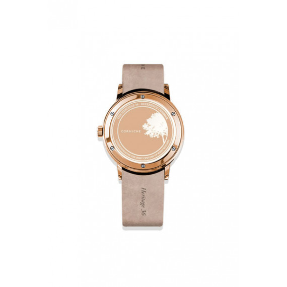 
									Corniche Watch Heritage 36 - Rose Gold and Taupe 