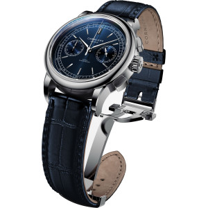 
									Corniche Watch Heritage Chronograph - Steel and Midnight Blue Leather