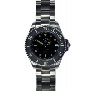 MWC 24 Jewel 300m Automatic Military Divers Watch on Bracelet with Sapphire Crystal and Ceramic Bezel