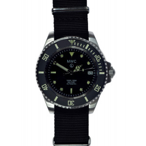 MWC 24 Jewel Automatic Military Specification Divers Watch on NATO Webbing Strap with Sapphire Crystal and Ceramic Bezel