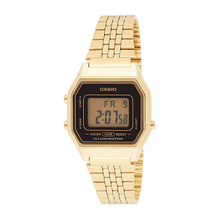 bælte håndjern mund CASIO Watch Vintage LA680WGA-1 Gold and Black| Watchesof